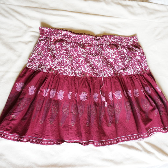 100% Cotton Flowing Boho Flowy Flowery Festival Skirt - Picture 1 of 5
